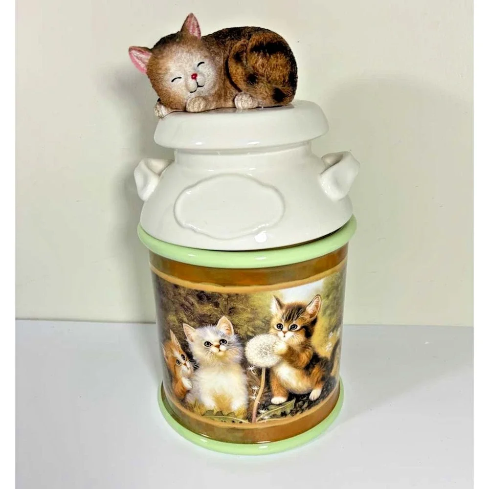 The Bradford Exchange Edition Two 2017 Cozy Kitten Canister 11